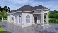 33×54 feet House Plan 10×16 meter 3 Beds 4 Baths Hip Roof PDF & (A4 Hard Copy)