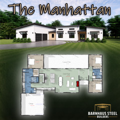 The Manhattan: Mid-Century 3 Bedrooms / 2.5 Baths 2,547 SF Design Blueprints
