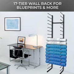 17 Tier Metal Document Organizer Blueprints Maps Plans Architects Engineers New