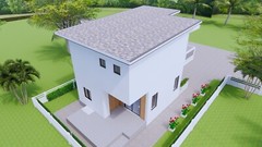 20×30 Feet Small House Plan 6×9 Meter 2 Beds 2 Baths PDF Plan (A4 Hard Copy)
