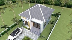 22×28 Feet Small House Plan 6.5×8.5 Meter 2 Beds 1 bath PDF (A4 Printed Plans)