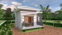 25×36 Feet Cute Small Houses Plan 7.5×11 Meter 2 Beds 1 Bath Hip (A4 Hard Copy)