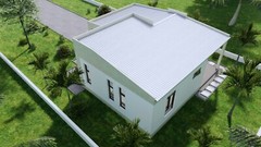 32×33 Feet Small House Plan 9.6×10 Meter 2 Bed 1 Bath PDF & A4 Hard Copy