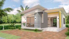 Small House Designs 7.5×11 Meter 25×36 Feet 2 Bedrooms Shed Roof (A4 Hard Copy)