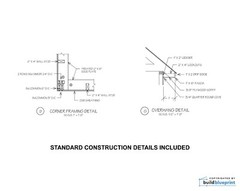 22′ x 24′ Two Car ADU Garage Loft Architectural Plans – PDF Download