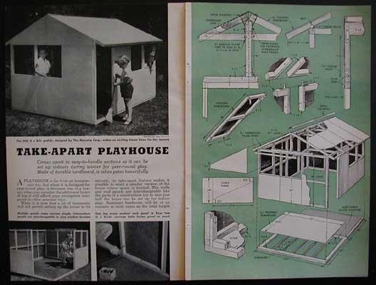 Playhouse How-to Build PLANS 6’x8′ Take-Apart design