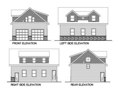 Custom Garage with Loft Building Plans Blueprints 1,662 sq ft PDF files