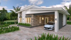 House Plans 12×11 Meter 39×36 Feet 3 Beds 2 Baths Shed Roof (A4 Hard Copy)