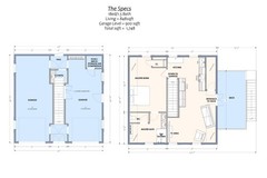 848 Sqft ADU (in-law suite) 2 car Shop/Garage with a 1Bed/1.5Bath APT. above
