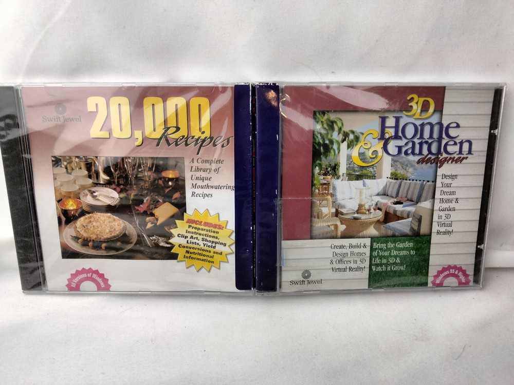 Swift Jewel – 3D Home & Garden Designer & 20,000 Recipes – Brand New Sealed