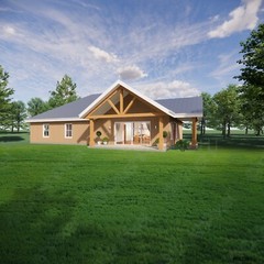 Homestead Barndominium House Plan Design – 2 Bed 1.5 Bath – 3 Garage – Blueprint