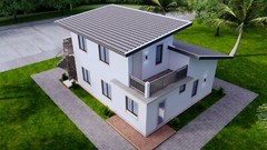 26×36 Small House Plan 8×11 Meter 2 Family House Design Shed Roof (A4 Hard Copy)