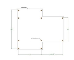 3-Gable Timber Frame Pavilion Plan, Outdoor Living Space Gazebo Blueprints
