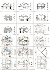 36×40 Feet House Design Plans 11×12 Meter 4 Beds 5 Baths Hip Roof (A4 Hard Copy)