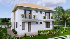 36×40 Feet House Design Plan 11×12 Meter 4 Beds 5 Baths Hip Roof (A4 Hard Copy)