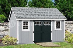 Garden Storage Shed Plans 10′ x 14′ Gable Roof Design D1014G, Free Material List