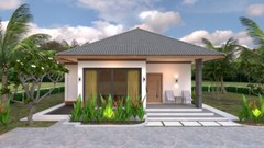 35×35 Feet House Plan 10.7×10.5 Meter 2 Beds 2 Baths Hip roof PDF (A4 Hard Copy)