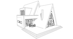 41’x66’ 4 Bedroom, 3 Baths Modern A-Frame Cabin Architecture Plans PDF Download.