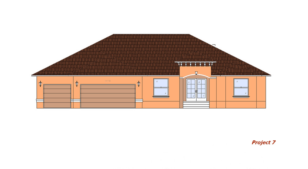 3,453 sq/ft Custom 4 Bedroom House Blueprints COMPLETE SET in PDF Plan P7