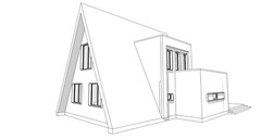41’x66’ 4 Bedroom, 3 Baths Modern A-Frame Cabin Architecture Plans PDF Download.