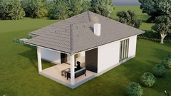 Tiny Single Story House Plans 595SQF/55.3m2 Modern Small House Blueprints