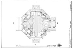 Poplar Forest by Thomas Jefferson, octagon Colonial country house detailed plans