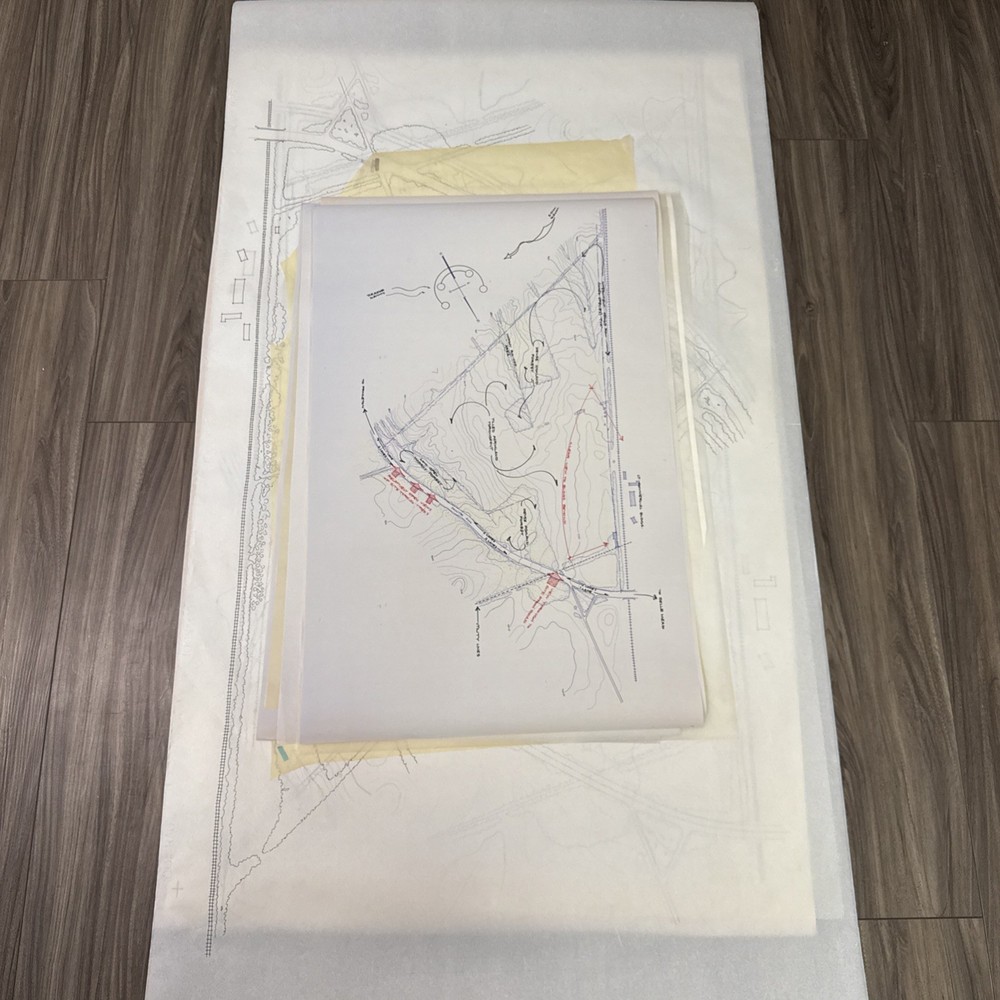 Vintage Architectural Site Plan Princeton NJ Landscape Drawings Blueprint Lot