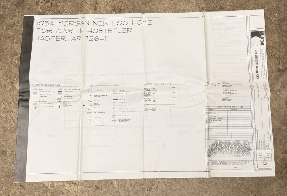 Custom Log Home Blueprint Plans Morgan Home Jasper AR Architecture 10 Sheets