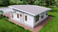 30×30 Feet Small House Plan 9×9 Meter 3 Beds 2 Bath Shed Roof PDF (A4 Hard Copy)