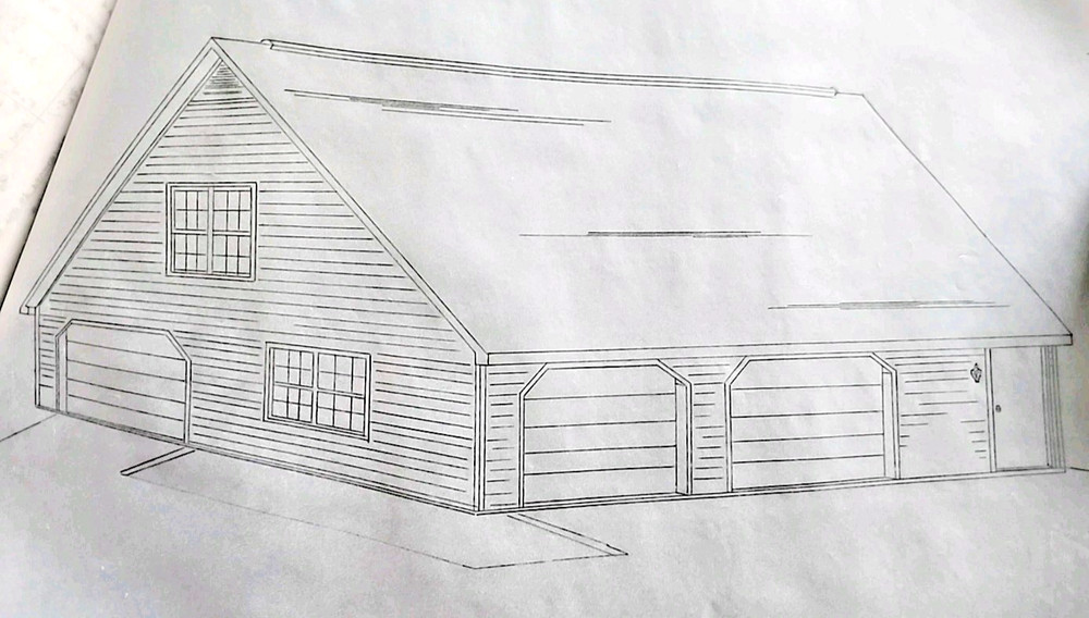 1989 Vintage 2 Story Double Car Garage Addition 18 Page Paper Blueprint Plan