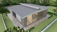 House Plans 12×11 Meter 39×36 Feet 3 Beds 2 Baths Shed Roof (A4 Hard Copy)