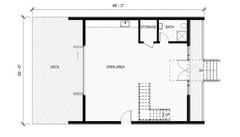 Modern Vacation Cabin Loft 30′ x 30′ Open Plan Cabin / Design Blueprint House Co