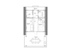 22’x38’ 2 Beds, 1 Bath Small A-Frame Cabin Architectural Build Plans PDF.