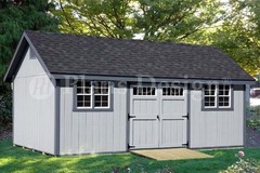 Storage Shed Plans 12′ x 24′ Gable Roof Style #D1224G, Material List Included