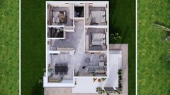 30×37 Feet House Plans 9×11 Meter 3 Beds 2 Baths Full Detail PDF & A4 Hard Copy
