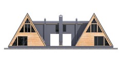 86’x49’ 4 Beds, 4 Baths Double A-Frame House Architecture Plans PDF Download.