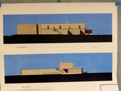 Modernist Architectural Elevation Prints Set of 7 Large 30×40 Paper Drawings