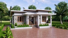 30×30 Feet Small House Plan 9×9 Meter 3 Beds 2 Bath Shed Roof PDF (A4 Hard Copy)