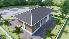 House Plan 12×8 Meter 40×27 Feet 3 Beds 2 Baths Hip Roof PDF (A4 Hard Copy)