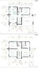 35×26 House Design Plans 10.5×8 Meters 4 Bedrooms PDF Full Plans (A4 Hard Copy)