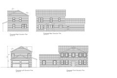 HOUSE PLANS COLONIAL PLANS 1850 SF 3BR-2.5B-2 CAR SMALL COLONIAL PLAN #18017