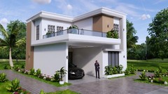 26×33 House Plans 8×10 Meter 3 Beds 3 Baths Terrace Roof PDF Plan (A4 Hard Copy)