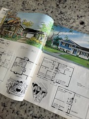 Vintage 1972 MCM Multi-Level Hillside Home Plans Design Catalog Blueprints