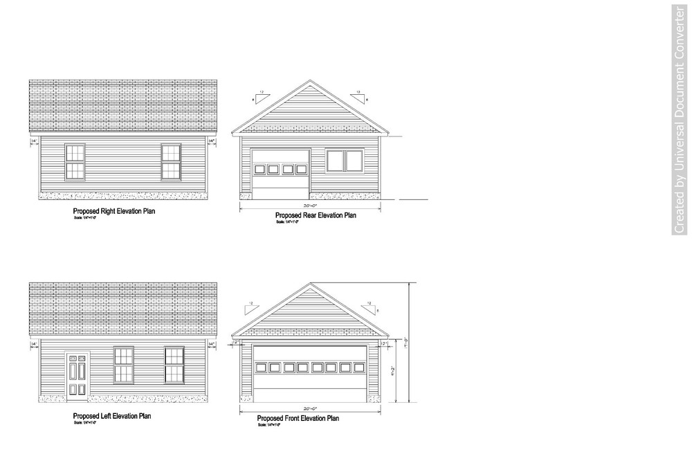 20’X24′- 24’X20′ TWO CAR GARAGE PLANS GABLE DORM ROOF GARAGE PLAN 19-2024GBL-7