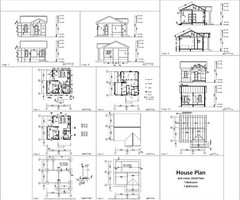 33×30 Feet House Design Plan 10×9 Meter 5 Beds 4 Baths Hip Roof (A4 Hard Copy)