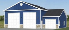 50×40 2-RV Garage — 1,917 sq ft — PDF Floor Plan — Model 2C
