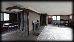 4 bedroom open plan home by Frank Lloyd Wright, printed architectural drawings
