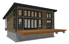 22′ x 32′ Lake Cabin II Timber Frame Plan Set