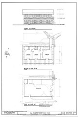Will Rogers’ Home, architectural plans, 2 houses connected by a patio