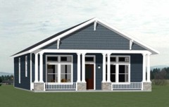 30×40 House — 3 Bedroom 2 Bath — 1,200 sq ft — PDF Floor Plan — Model 3C